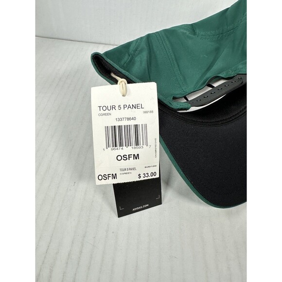 Adidas Men's Tour Five-Panel Hat Snapback Golf Cap Collegite Green IM9188 OSFM - Picture 4 of 4